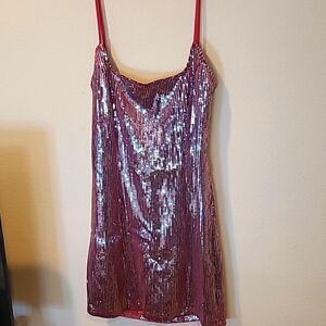 ♡♡♡ Clubwear Red Sequin Bodycon Sexy Party Dress